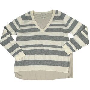 Mason V-Neck Cashmere Silk Sweater Size Large